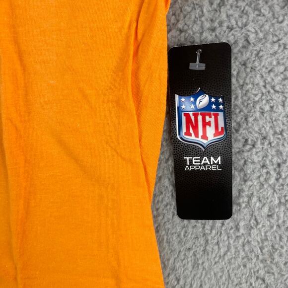 NFL Team Apparel Men Large Orange Miami Dolphins 100% Cotton Short Sleeve Shirt - Picture 5 of 10